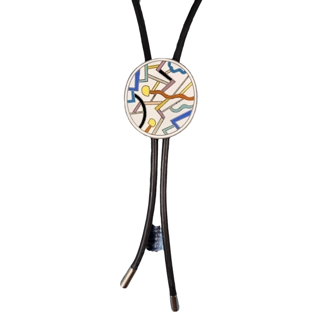 VINTAGE ACME STUDIO "CIRCULUS" BOLO TIE BY ETTORE SOTTSASS - Picture 5 of 9